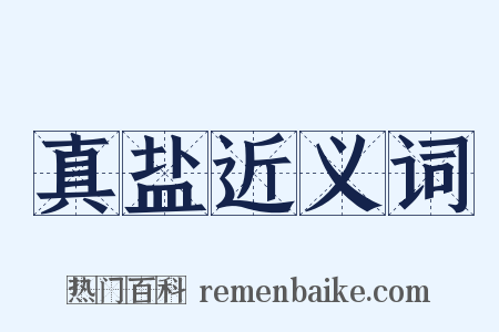 真盐近义词是什么意思的图片